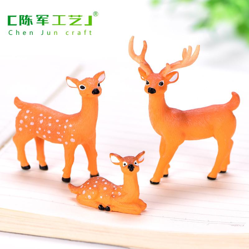Phụ Kiện Tiểu Cảnh Tiểu cảnh gia đình hươu, phụ kiện trang trí cây cảnh mini (ZC-98)