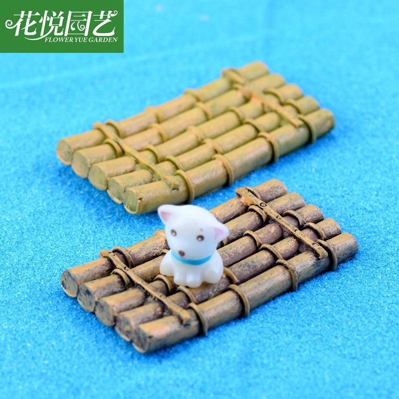 Phụ Kiện Tiểu Cảnh Tiểu cảnh bè tre mini, phụ kiện trang trí bể cá và cây cảnh DIY (ZC-570)