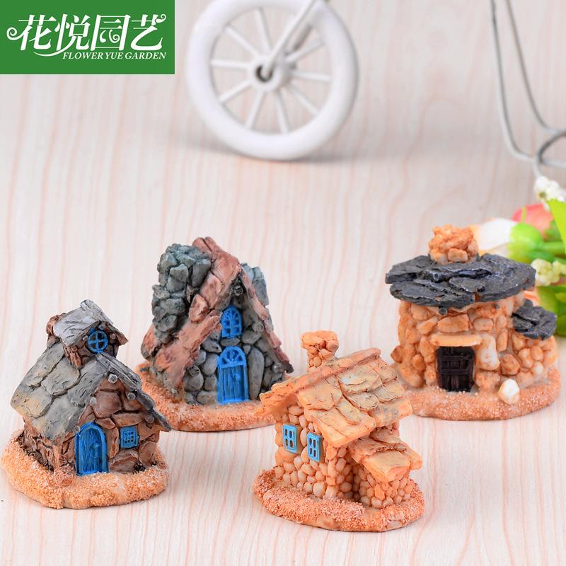 Phụ Kiện Tiểu Cảnh Tiểu cảnh lâu đài đá mini trang trí chậu cây sinh thái (ZC-1003)