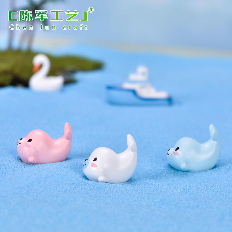 Phụ Kiện Tiểu Cảnh Tiểu cảnh hải cẩu và kỳ lân biển mini trang trí bể cá (ZC-894)