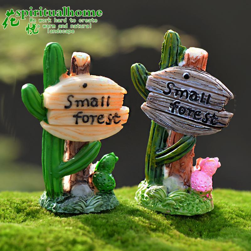 Phụ Kiện Tiểu Cảnh Tiểu cảnh biển chỉ đường xương rồng, phụ kiện trang trí DIY (ZC-547)