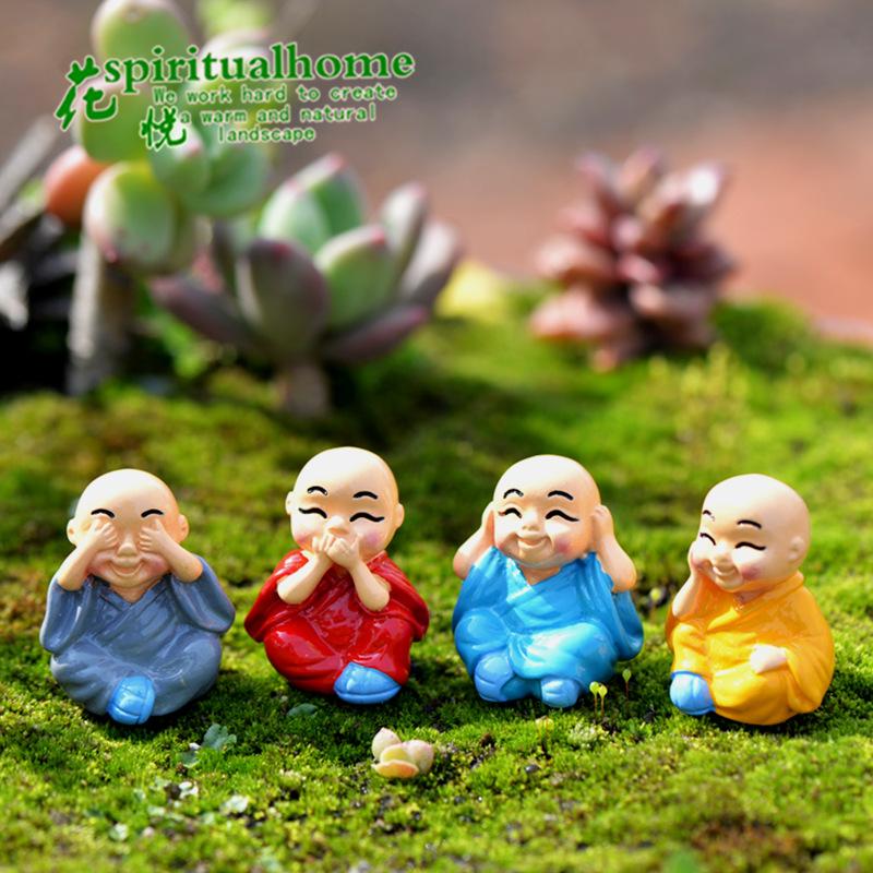 Phụ Kiện Tiểu Cảnh Tiểu cảnh bốn chú tiểu mini DIY trang trí chậu cây (ZC-948)