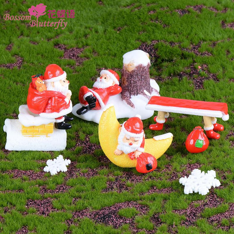 Phụ Kiện Tiểu Cảnh Tiểu cảnh ông già Noel Bắc Âu ngắm sao trang trí nhà (ZC-882)