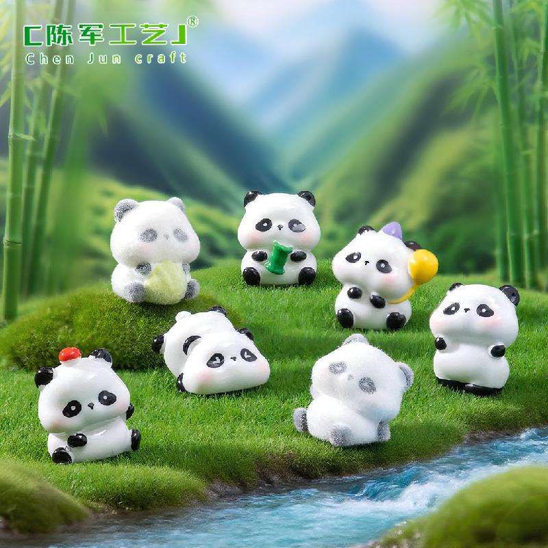 Phụ Kiện Tiểu Cảnh Tiểu cảnh gấu trúc dễ thương, búp bê DIY, phụ kiện bàn tiểu cảnh mini (ZC-659)