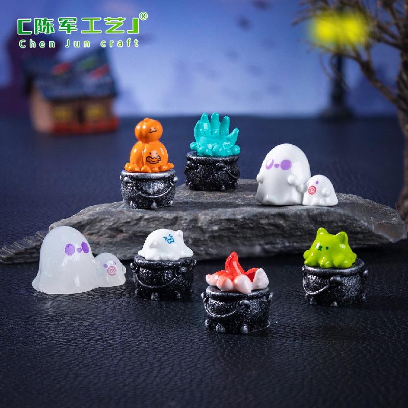 Phụ Kiện Tiểu Cảnh Tiểu cảnh nữ phù thủy, nồi nung Halloween, DIY, phụ kiện bàn tiểu cảnh mini sáng tạo (ZC-234)
