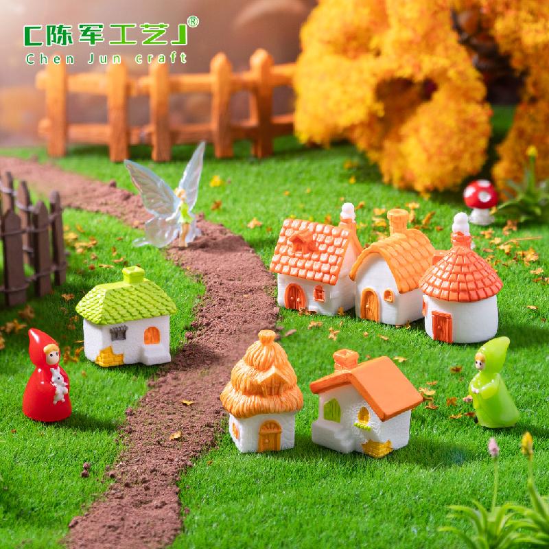 Phụ Kiện Tiểu Cảnh Tiểu cảnh nhà cổ, đồng quê, DIY, phụ kiện bàn tiểu cảnh mini phong cách vintage (ZC-393)