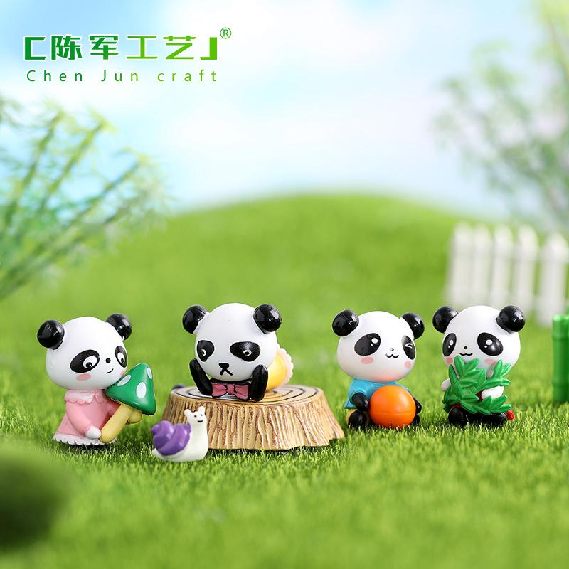 Phụ Kiện Tiểu Cảnh Tiểu cảnh gấu Bé Bé và gấu trúc trang trí rêu DIY (ZC-983)