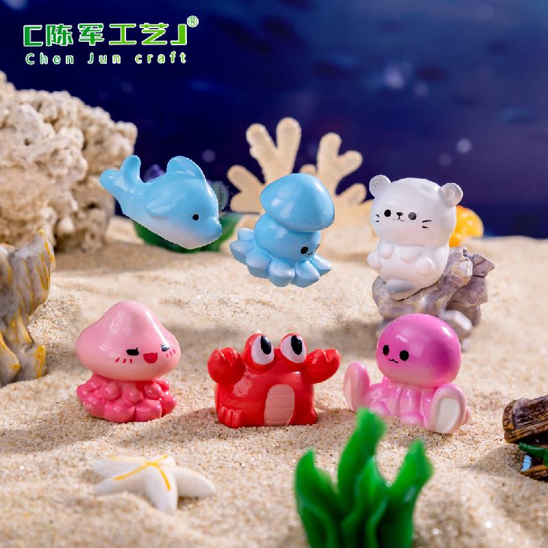 Phụ Kiện Tiểu Cảnh Tiểu cảnh sinh thái cá heo và bạch tuộc mini DIY (ZC-673)