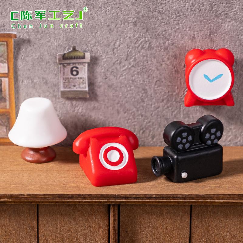 Phụ Kiện Tiểu Cảnh Radio cổ điển mini, búp bê DIY, phụ kiện tiểu cảnh bàn nhựa/nhựa resin (ZC-99)
