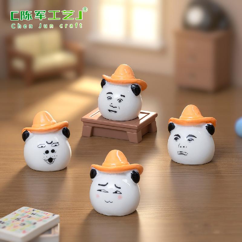 Phụ Kiện Tiểu Cảnh Tiểu cảnh panda quái DIY, phụ kiện tiểu cảnh mini bàn treo đáng yêu, cute (ZC-1082)