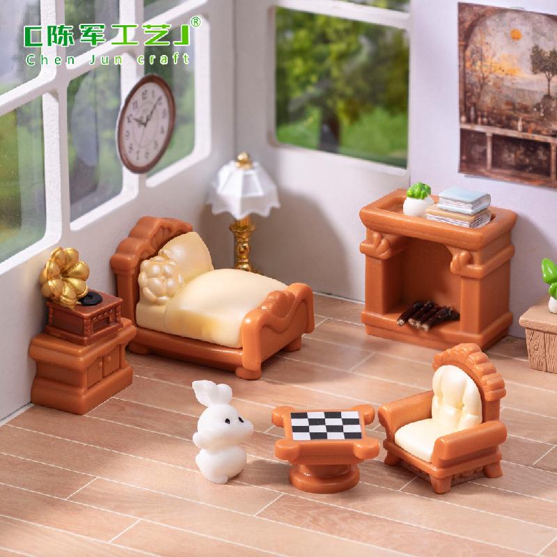 Phụ Kiện Tiểu Cảnh Nội thất châu Âu mini, búp bê DIY, phụ kiện tiểu cảnh bàn thủ công nhỏ (ZC-109)