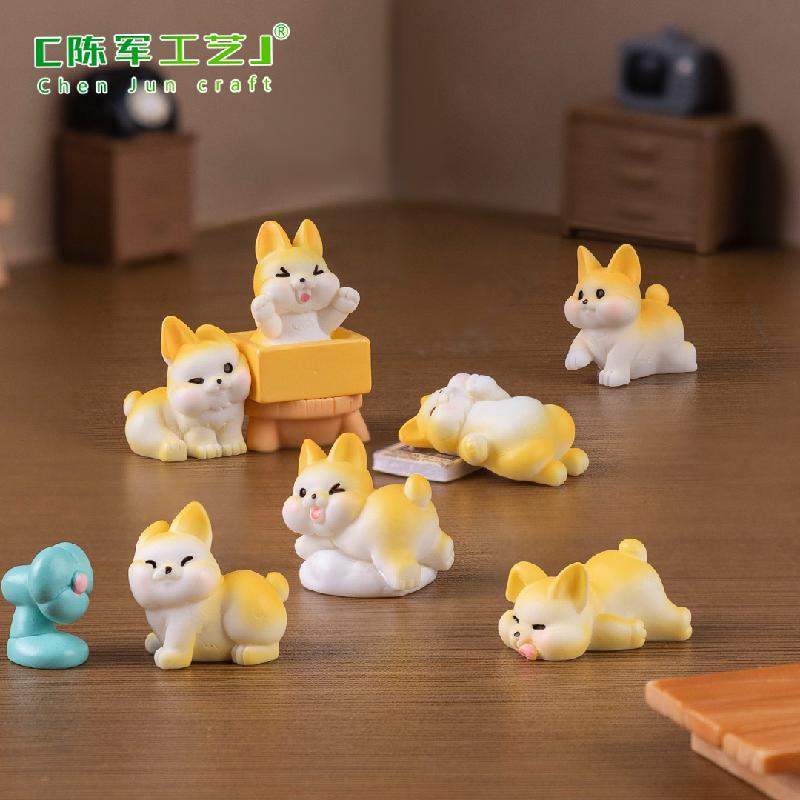 Phụ Kiện Tiểu Cảnh Tiểu cảnh Corgi mập DIY, phụ kiện tiểu cảnh mini treo bàn thu nhỏ đáng yêu (ZC-1101)