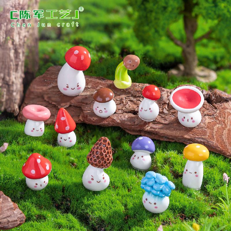 Phụ Kiện Tiểu Cảnh Tiểu cảnh nấm nghiêng đáng yêu, rêu, búp bê DIY, phụ kiện bàn tiểu cảnh mini sáng tạo (ZC-402)