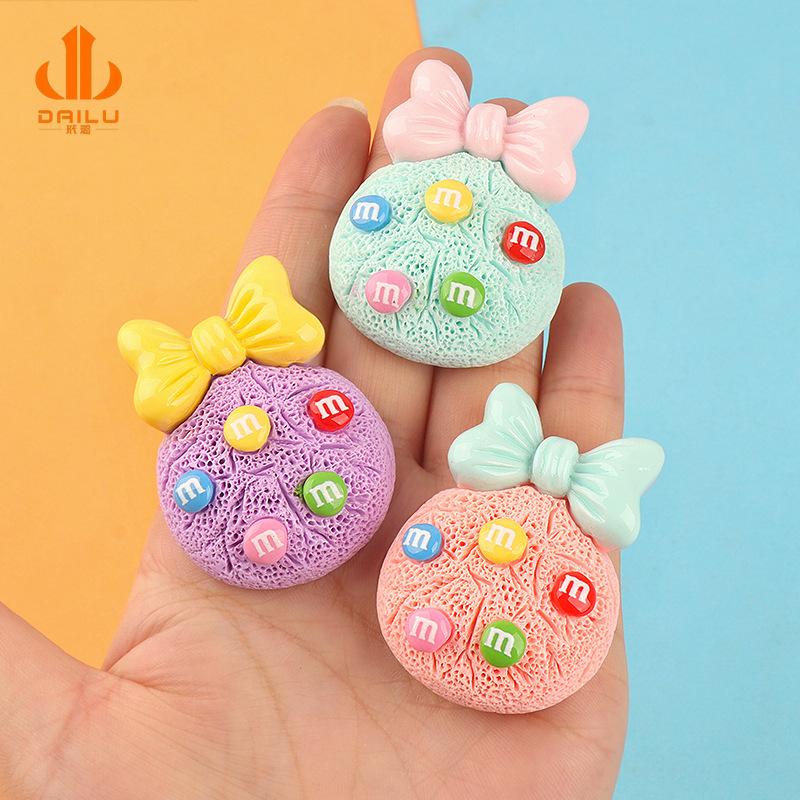 Charm LaBuBu 大号m豆趣味饼干树脂配件奶油胶手机壳配件diy发卡发夹冰箱贴材料