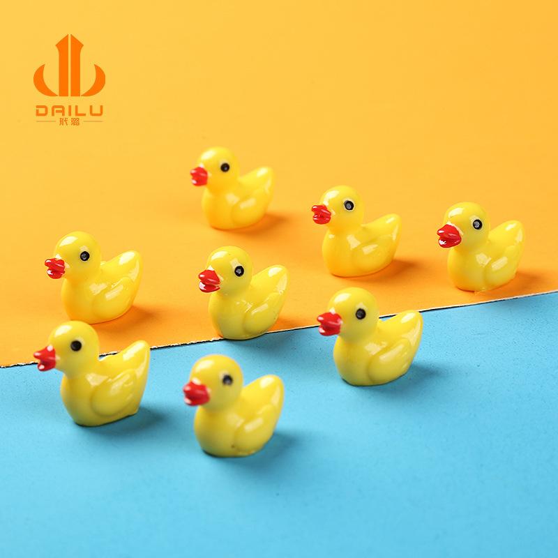 Charm LaBuBu 立体小黄鸭 奶油胶滴胶 手机壳文具盒 发卡 挂件diy材料 diy配件