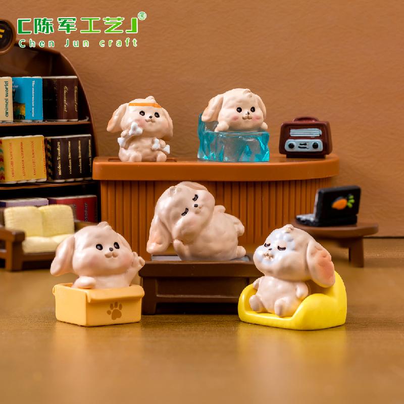 Phụ Kiện Tiểu Cảnh Tiểu cảnh chó con dễ thương, phụ kiện trang trí cây cảnh mini (ZC-513)