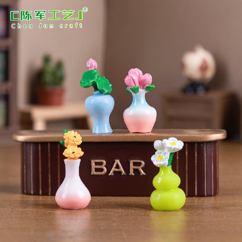 Phụ Kiện Tiểu Cảnh Tiểu cảnh bình hoa cắm tay, búp bê DIY, phụ kiện bàn resin tiểu cảnh mini sáng tạo (ZC-436)