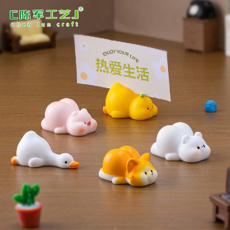 Phụ Kiện Tiểu Cảnh Tiểu cảnh động vật nằm dễ thương, búp bê DIY, phụ kiện bàn tiểu cảnh mini đáng yêu (ZC-242)