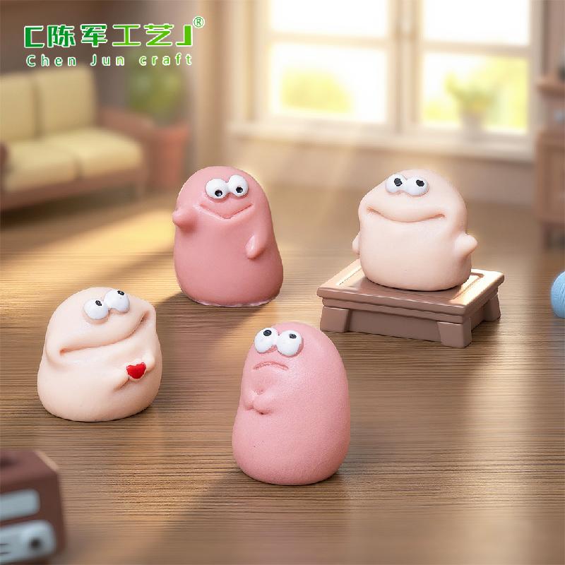 Phụ Kiện Tiểu Cảnh Tiểu cảnh đất sét quái DIY, phụ kiện tiểu cảnh mini bàn treo đáng yêu, cute (ZC-1075)