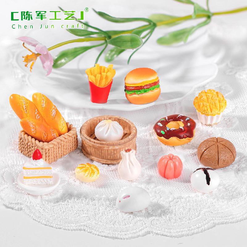 Phụ Kiện Tiểu Cảnh Tiểu cảnh bánh ngọt và trà sáng, trang trí nhà búp bê mini (ZC-102)