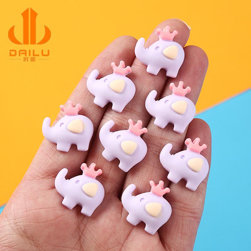 Charm LaBuBu 树脂配件卡通大象 头饰diy饰品配件 儿童发夹奶油滴胶手机壳贴片