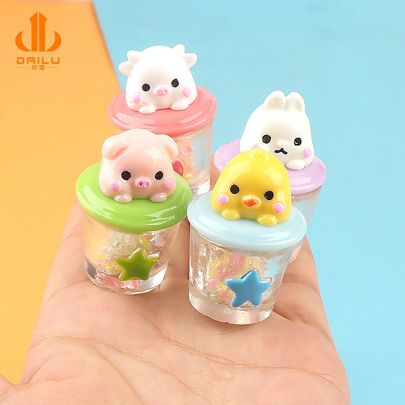 Charm LaBuBu Charm ly nước động vật phát sáng DIY trang trí (FF-477)