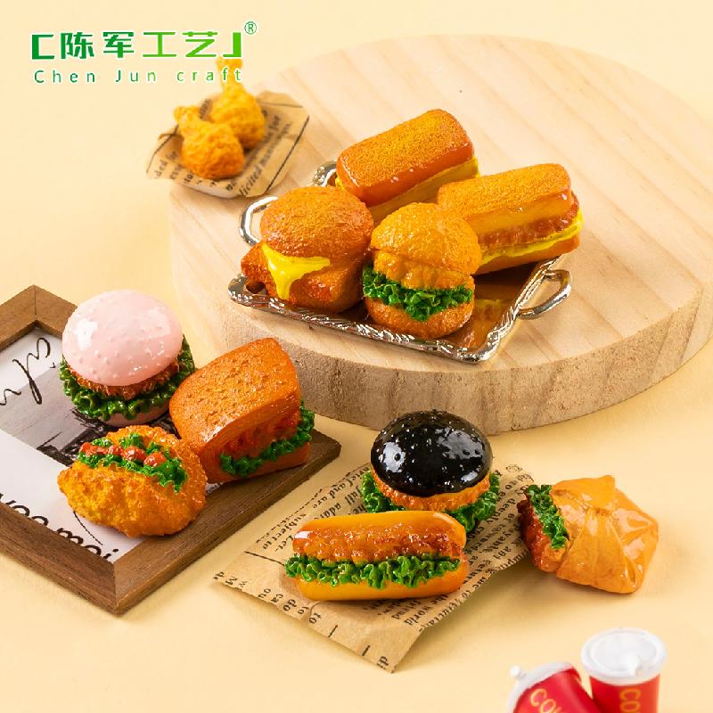 Phụ Kiện Tiểu Cảnh Tiểu cảnh bánh burger và taco, phụ kiện trang trí mini (ZC-410)