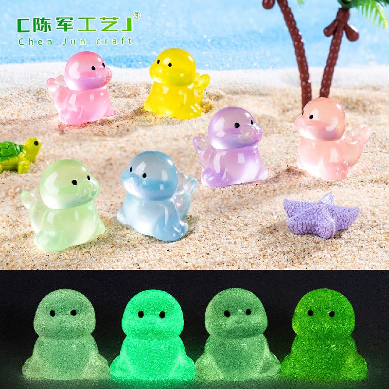 Phụ Kiện Tiểu Cảnh Tiểu cảnh sư tử biển phát sáng DIY, phụ kiện tiểu cảnh mini blind bag resin cute (ZC-1156)