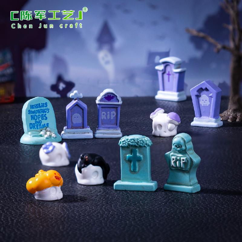 Phụ Kiện Tiểu Cảnh Tiểu cảnh Halloween: sọ, lễ hội DIY, phụ kiện bàn tiểu cảnh mini đáng yêu (ZC-271)