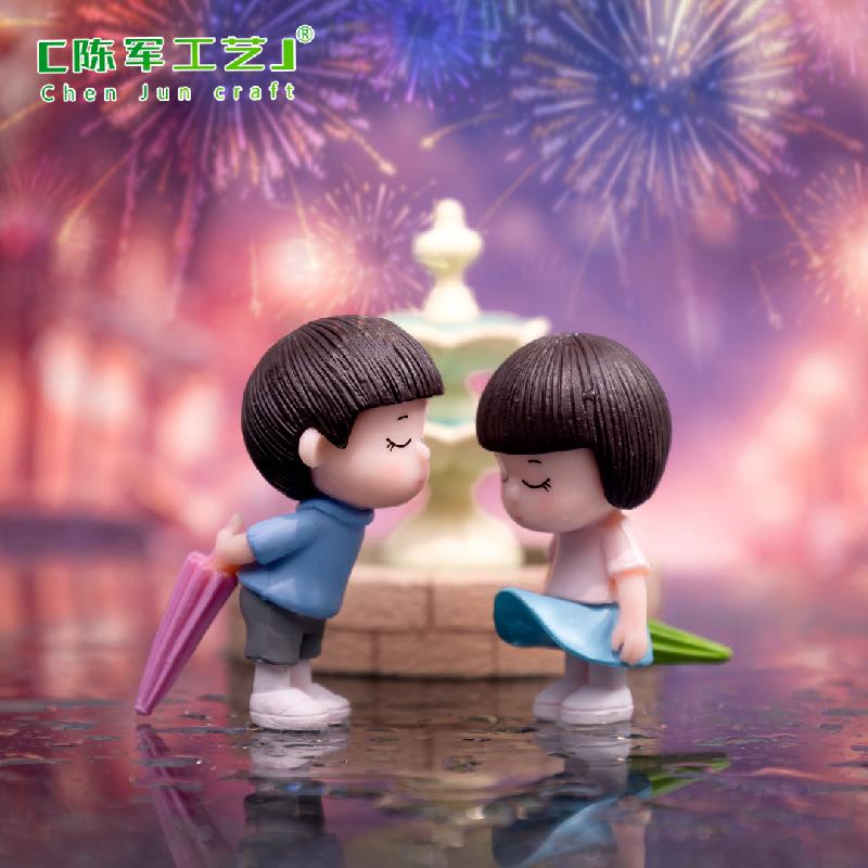 Phụ Kiện Tiểu Cảnh Cặp đôi ô che mưa mini trang trí bánh và xe hơi DIY (ZC-910)