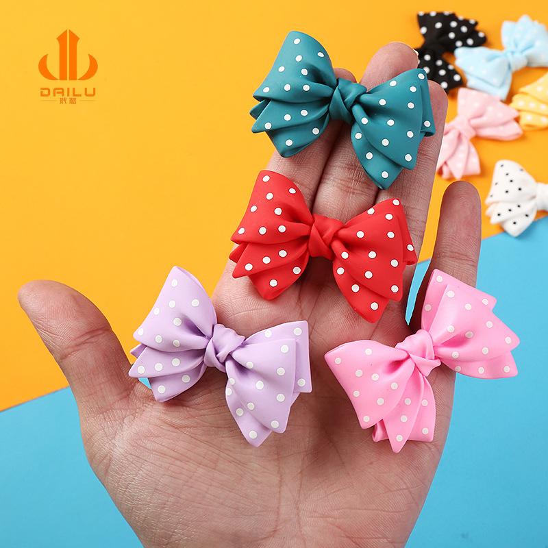 Charm LaBuBu 大号波点蝴蝶结diy树脂配件仿真奶油胶材料包手工自制手机壳滴胶