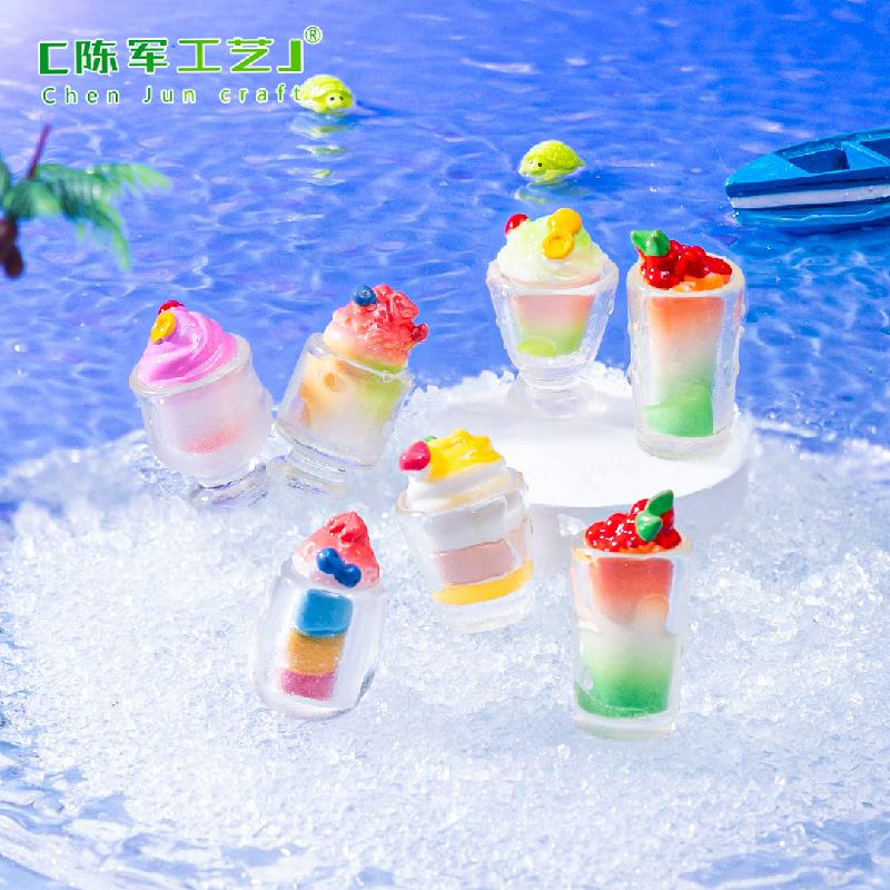 Phụ Kiện Tiểu Cảnh Tiểu cảnh kem cầu vồng DIY, phụ kiện tiểu cảnh mini blind bag bàn đáng yêu food micro (ZC-1347)