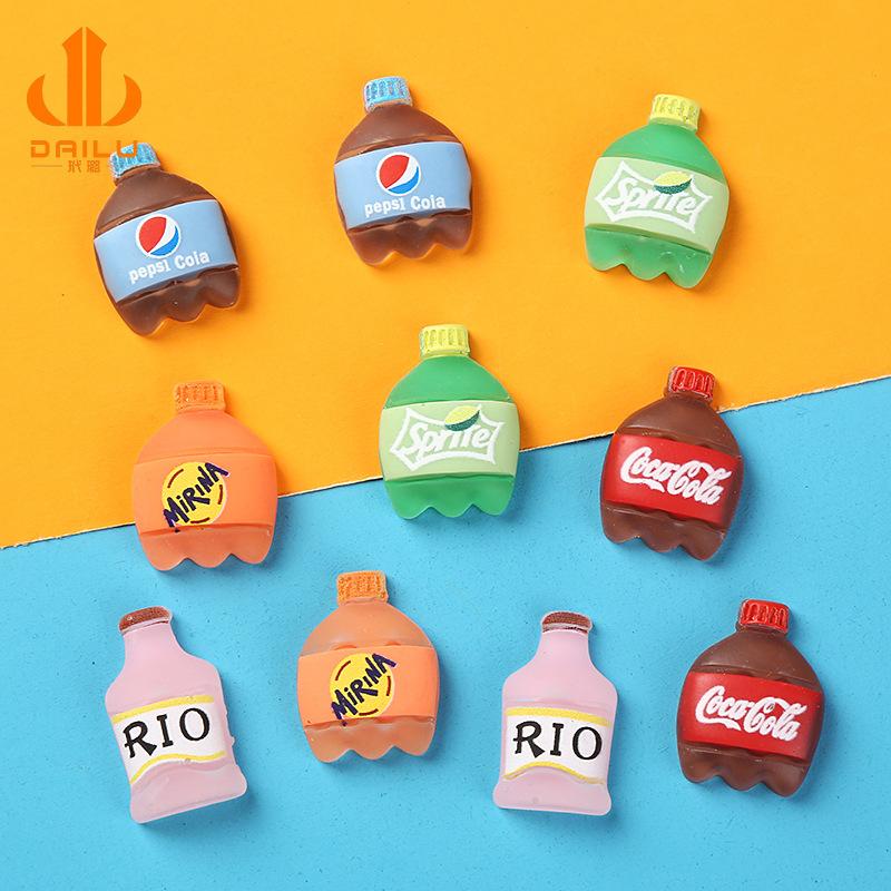 Charm LaBuBu 仿真半面酒瓶贴片diy材料 饮料瓶汽水瓶奶油胶树脂饰品配件