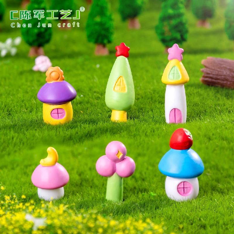 Phụ Kiện Tiểu Cảnh Tiểu cảnh nhà nấm sao, phụ kiện vườn đáng yêu mini (ZC-93)