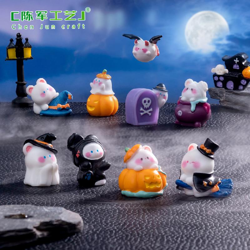 Phụ Kiện Tiểu Cảnh Trang trí Halloween tiểu cảnh, bí ngô ma DIY mini (ZC-9)