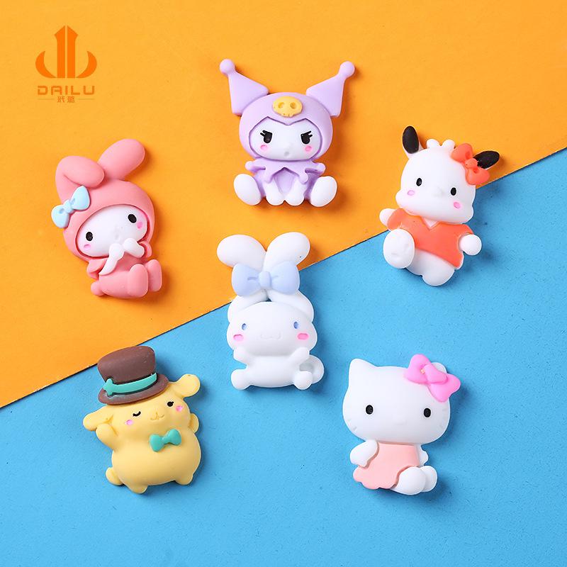 Charm LaBuBu 卡通呆萌狗  树脂奶油胶手机壳头绳发卡饰品diy批发水杯贴文具盒