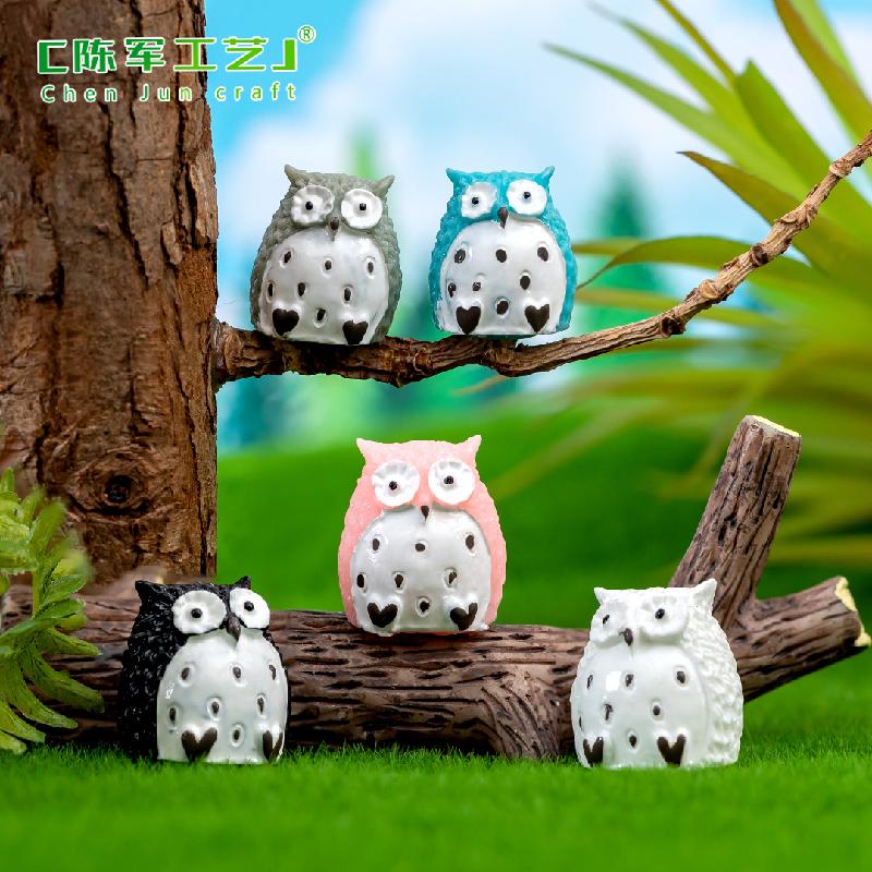 Phụ Kiện Tiểu Cảnh Tiểu cảnh cú mèo mini trang trí chậu cây và bàn DIY (ZC-1116)