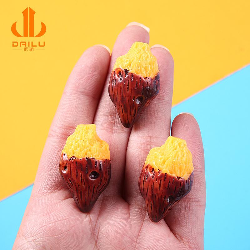 Charm LaBuBu 新款创意仿真立体烤红薯树脂配件 diy手工材料钥匙扣耳环挂件