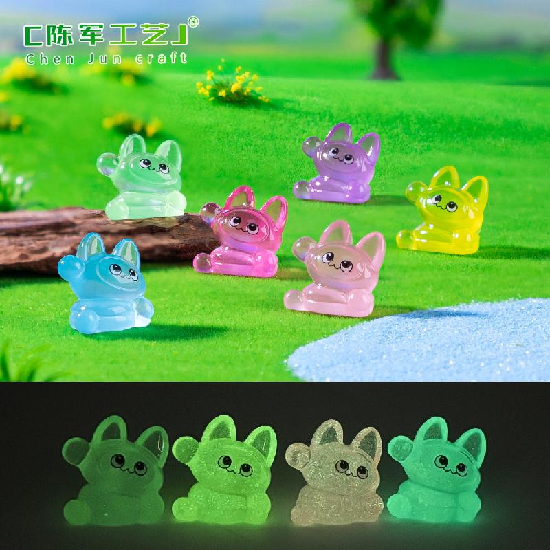 Phụ Kiện Tiểu Cảnh Tiểu cảnh mèo ngốc phát sáng DIY, phụ kiện tiểu cảnh mini treo bàn resin garden cute (ZC-1413)
