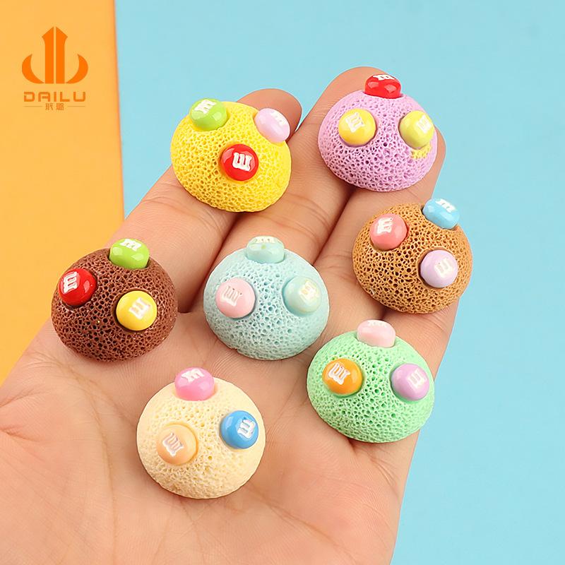 Charm LaBuBu m豆 冰激凌球 树脂diy配件手机壳diy配饰手工鞋扣水杯贴配件