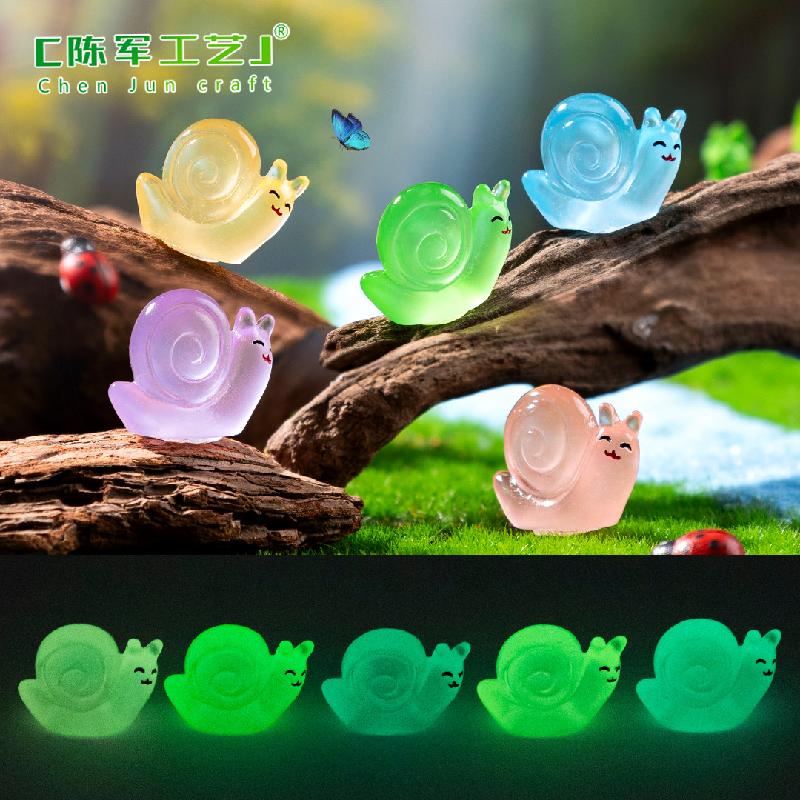 Phụ Kiện Tiểu Cảnh Tiểu cảnh sên phát sáng DIY, phụ kiện tiểu cảnh mini resin garden treo bàn đáng yêu cute micro (ZC-1454)