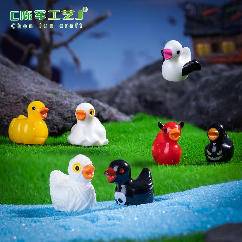 Phụ Kiện Tiểu Cảnh Tiểu cảnh vịt ma Halloween mini trang trí bàn DIY (ZC-1021)