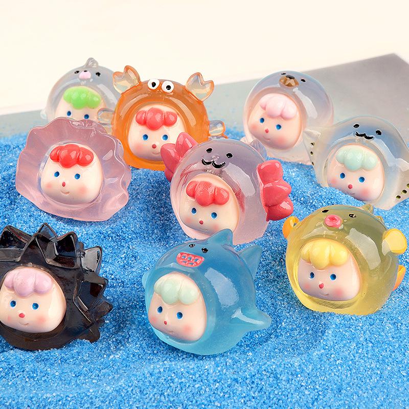 Charm LaBuBu Charm sinh vật biển phát sáng DIY trang trí để bàn (FF-10)