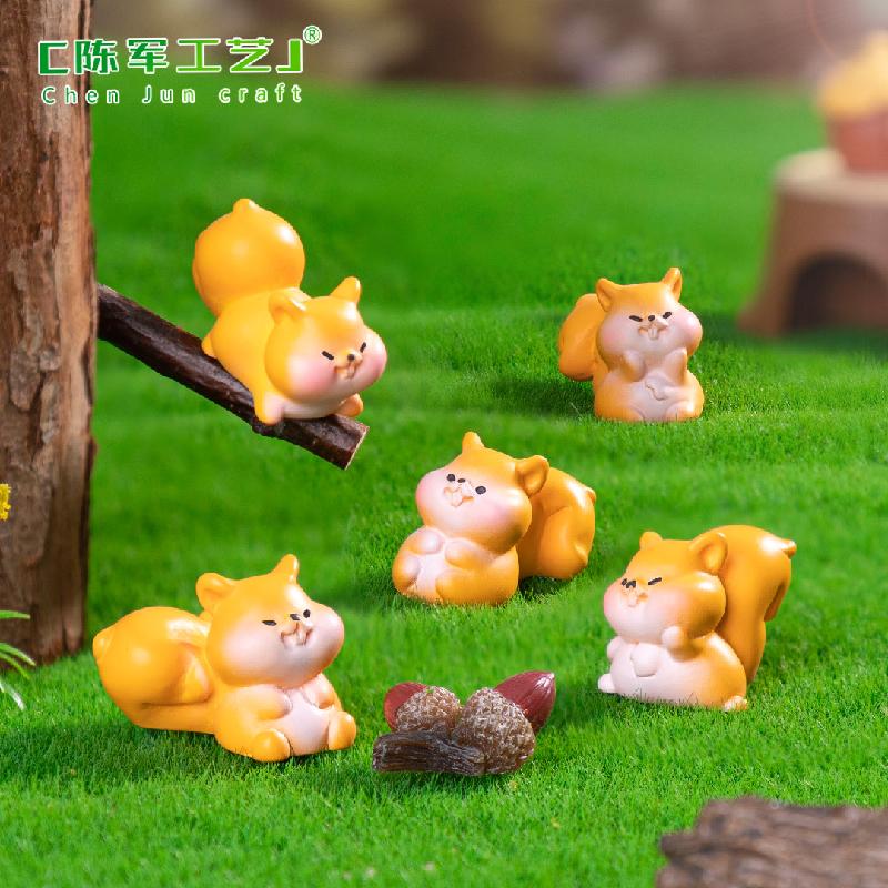 Phụ Kiện Tiểu Cảnh Tiểu cảnh sóc mập DIY, phụ kiện tiểu cảnh mini treo bàn garden đáng yêu, cute (ZC-1102)