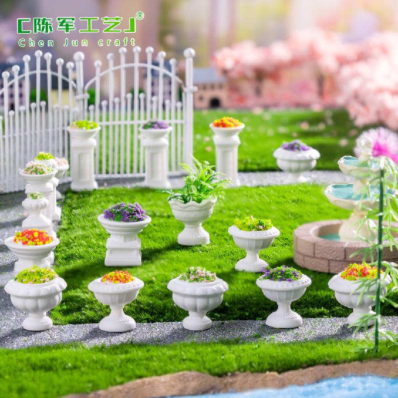 Phụ Kiện Tiểu Cảnh Tiểu cảnh chậu hoa phong cách Âu, trang trí cây cảnh DIY (ZC-188)