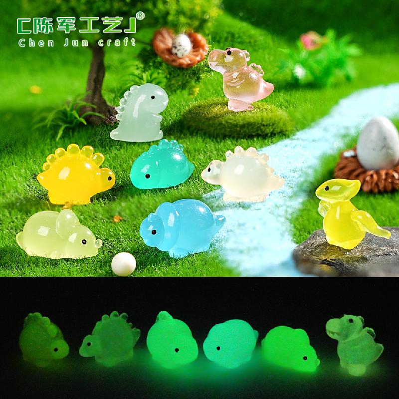 Phụ Kiện Tiểu Cảnh Tiểu cảnh khủng long phát sáng DIY, phụ kiện tiểu cảnh mini resin bàn garden cute (ZC-1144)