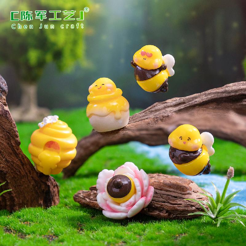 Phụ Kiện Tiểu Cảnh Tiểu cảnh ong tham ăn DIY, phụ kiện tiểu cảnh mini bàn thu nhỏ garden cute (ZC-1105)