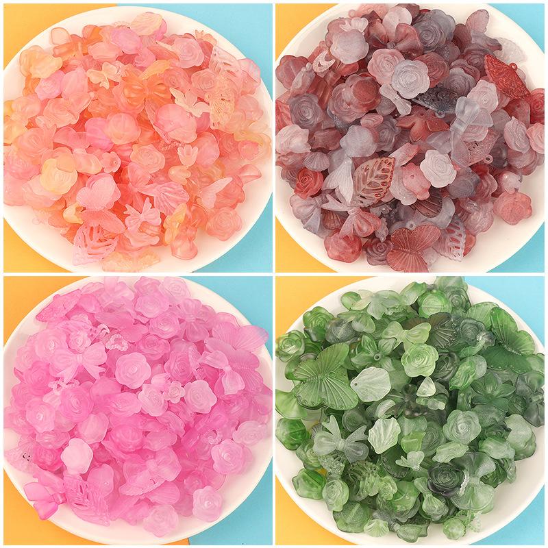 Charm LaBuBu 磨砂巴洛克蝴蝶结diy发夹奶油胶配件树脂小配件配饰