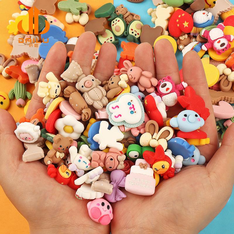 Charm LaBuBu 卡通混装diy树脂饰品配件  奶油胶手机壳儿童发饰 水杯贴批发