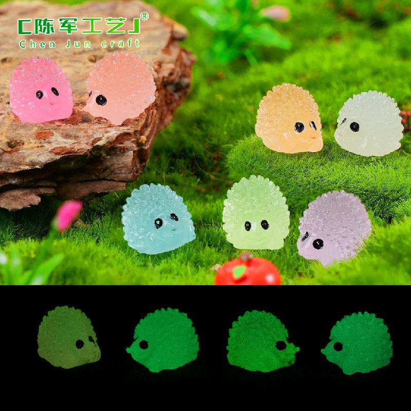 Phụ Kiện Tiểu Cảnh Tiểu cảnh nhím phát sáng mini trang trí xe và bàn DIY (ZC-1249)